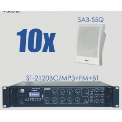 Zestaw ST-2120BC/MP3+FM+BT + 10x SA3-55Q